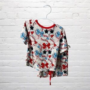 Cozy O Designs // Bamboo Girly 4th of July Matching Set with Bows Glasses Pops